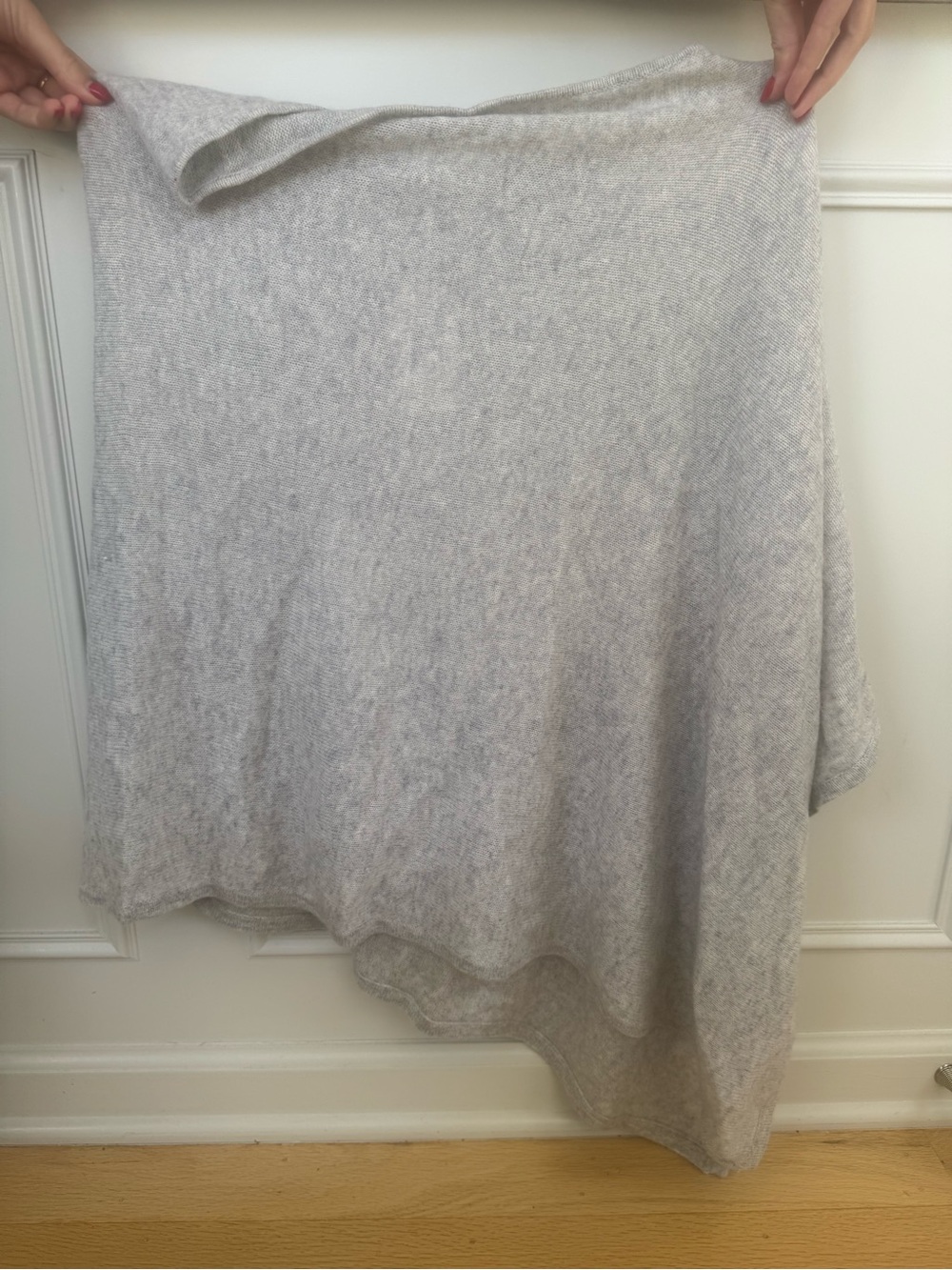 Light Gray cashmere Women's Knit shawl